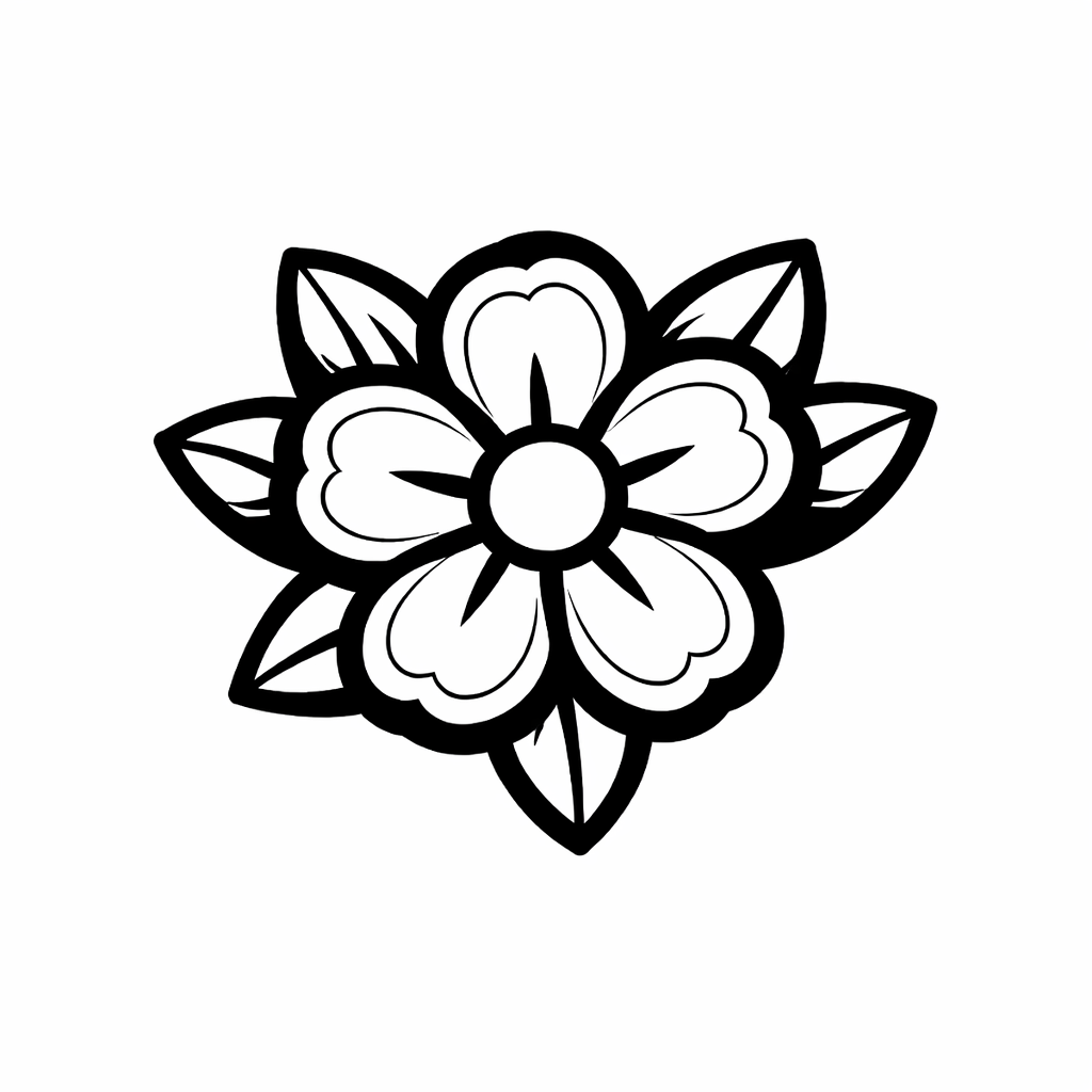 Traditional tattoo inspired flower fiber piece