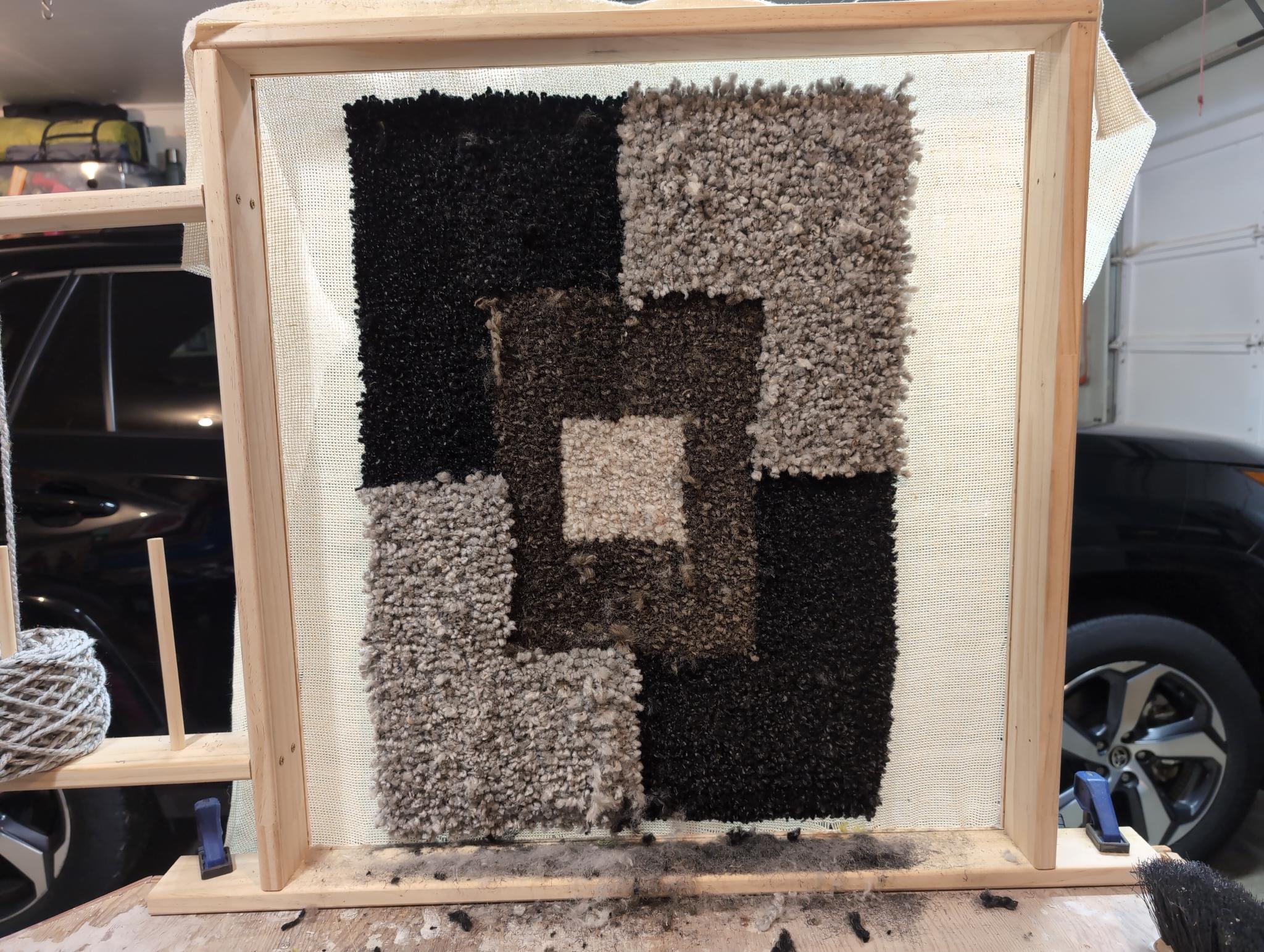 Geometric Color Block Hand-tufted Rug