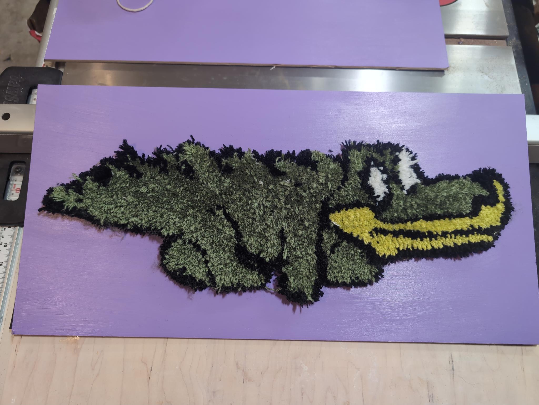 King Gizzard and the Lizard Wizard Alligator Fiber Art